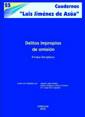 E-book, Delitos impropios de omisión, Bacigalupo, Enrique, Dykinson