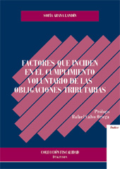 E-book, Factores que inciden en el cumplimiento voluntario de las obligaciones tributarias, Arana Landín, Sofía, Dykinson