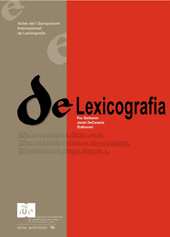E-book, De Lexicografía : actes del I Symposium internacional de lexicografía, Barcelona, 16-18 de maig de 2002, Documenta Universitaria