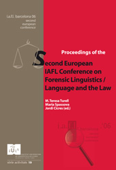 eBook, Proceedings of the 2nd European IAFL conference on forensic linguistics : language and the law, Documenta Universitaria
