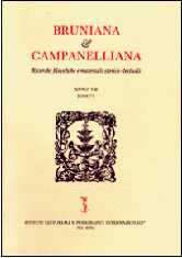 Fascicule, Bruniana e campanelliana : ricerche filosofiche e materiali storico-testuali : XXIX, 1, 2023, Fabrizio Serra