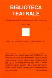 Journal, Biblioteca teatrale : rivista semestrale di studi e ricerche sullo spettacolo, Bulzoni