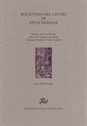 Article, Il balenare del vero : verità e storia in Giambattista Vico, Edizioni di storia e letteratura