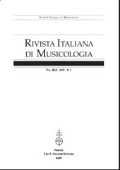 Journal, Rivista italiana di musicologia, L.S. Olschki
