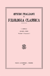 Rivista, Studi italiani di filologia classica, Le Monnier  ; Mondadori Education
