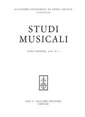 Fascicolo, Studi musicali. Anno XXXVIII - 2009, N. 1, 2009, Accademia nazionale di Santa Cecilia