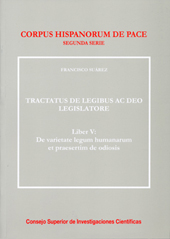 E-book, Tractatus de legibus ac Deo legislatore : liber V : de varietate legum humanarum et praesertim de odiosis, CSIC, Consejo Superior de Investigaciones Científicas
