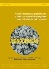 E-book, Nuevos materiales puzolánicos a partir de un residuo papelero para la industria del cemento, CSIC, Consejo Superior de Investigaciones Científicas