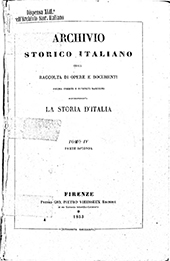 Fascicolo, Archivio storico italiano : 4, 2, 1853, L.S. Olschki