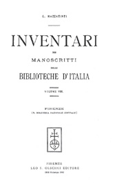 E-book, Inventari dei manoscritti delle biblioteche d'Italia : vol. VIII : Firenze (R. Biblioteca Nazionale Centrale), L.S. Olschki
