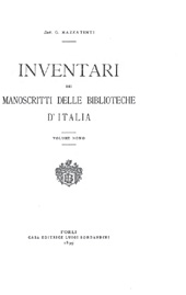 E-book, Inventari dei manoscritti delle biblioteche d'Italia : vol. IX : Firenze (R. Biblioteca Nazionale Centrale), L.S. Olschki