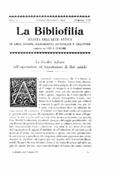 Issue, La bibliofilia : rivista di storia del libro e di bibliografia : V, 7/8, 1903, L.S. Olschki
