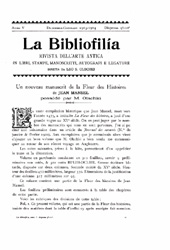 Issue, La bibliofilia : rivista di storia del libro e di bibliografia : V, 9/10, 1903/1904, L.S. Olschki