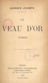 E-book, Le veau d'or, Grasset (réédition numérique FeniXX)