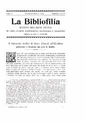 Issue, La bibliofilia : rivista di storia del libro e di bibliografia : V, 11/12, 1904, L.S. Olschki