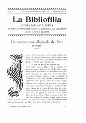 Fascículo, La bibliofilia : rivista di storia del libro e di bibliografia : VII, 5/6/7, 1905, L.S. Olschki