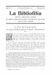 Fascículo, La bibliofilia : rivista di storia del libro e di bibliografia : VII, 8/9, 1905, L.S. Olschki