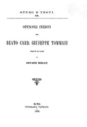 E-book, Opuscoli inediti del beato card. Giuseppe Tommasi tratti in luce, Biblioteca apostolica vaticana