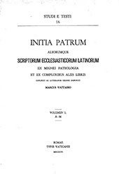 E-book, Initia patrum aliorumque scriptorum ecclesiasticorum latinorum : volumen I : A-M ; volume II : N-Z, Vattasso, Marco, Biblioteca apostolica vaticana