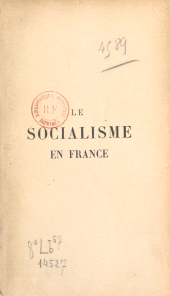 E-book, Le socialisme en France depuis 1871, Grasset (réédition numérique FeniXX)
