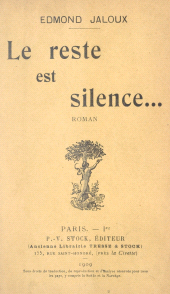 E-book, Le reste est silence... : Suivi de Le roi Cophetua, Stock (réédition numérique FeniXX)