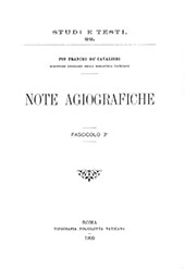 eBook, Note agiografiche : III, Franchi de' Cavalieri, Pio., Biblioteca apostolica vaticana