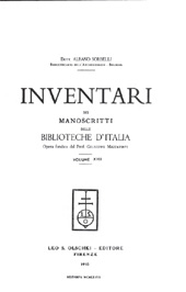 E-book, Inventari dei manoscritti delle biblioteche d'Italia : vol. XVII : Bologna, L.S. Olschki