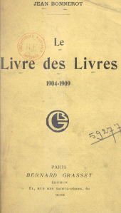 E-book, Le livre des livres : 1904-1909, Grasset (réédition numérique FeniXX)