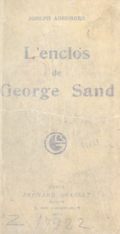 E-book, L'Enclos de George Sand, Grasset (réédition numérique FeniXX)