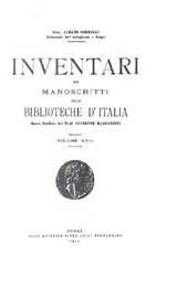 eBook, Inventari dei manoscritti delle biblioteche d'Italia : vol. XVIII : Cortona, L.S. Olschki