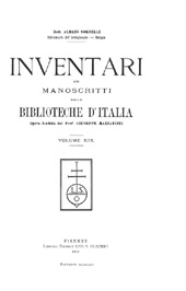 E-book, Inventari dei manoscritti delle biblioteche d'Italia : vol. XIX : Bologna, L.S. Olschki