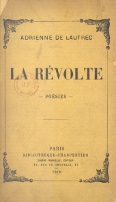 E-book, La révolte, Grasset (réédition numérique FeniXX)