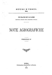 E-book, Note agiografiche : IV, Franchi de' Cavalieri, Pio., Biblioteca apostolica vaticana