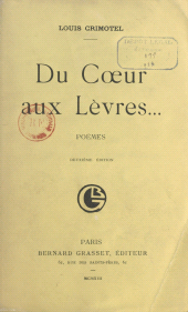 eBook, Du coeur aux lèvres..., Grasset (réédition numérique FeniXX)