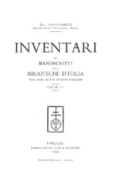 E-book, Inventari dei manoscritti delle biblioteche d'Italia : vol. XXI : Bologna, L.S. Olschki