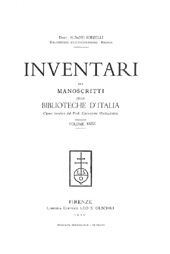 E-book, Inventari dei manoscritti delle biblioteche d'Italia : vol. XXIII : Bologna, L.S. Olschki