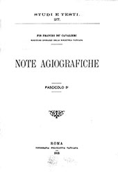 E-book, Note agiografiche : V, Biblioteca apostolica vaticana