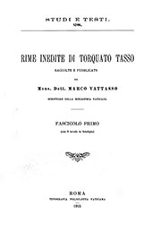 eBook, Rime inedite di Torquato Tasso, Biblioteca apostolica vaticana