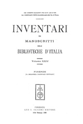 E-book, Inventari dei manoscritti delle biblioteche d'Italia : vol. XXIV : Argenta, Pavullo nel Frignano, Pisa, L.S. Olschki