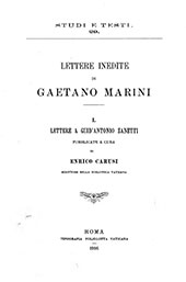E-book, Lettere inedite di Gaetano Marini : I : lettere a Guid'Antonio Zanetti, Biblioteca apostolica vaticana