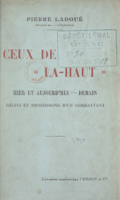 eBook, Ceux de là-haut : Hier et aujourd'hui, demain. Récits et impressions d'un combattant, Perrin (réédition numérique FeniXX)