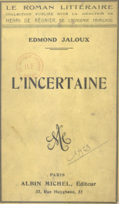 E-book, L'incertaine, Albin Michel (réédition numérique FeniXX)