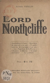 E-book, Lord Northcliffe, Grasset (réédition numérique FeniXX)