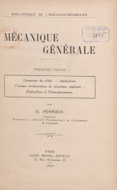 E-book, Mécanique générale, Albin Michel (réédition numérique FeniXX)