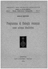 eBook, Programma di filologia romanza come scienza idealistica, Bertoni, Giulio, L.S. Olschki