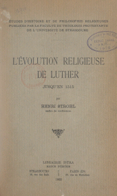 E-book, L'évolution religieuse de Luther jusqu'en 1515, Istra (réédition numérique FeniXX)