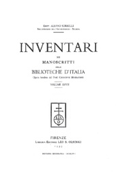 E-book, Inventari dei manoscritti delle biblioteche d'Italia : vol. XXVII : Bologna, L.S. Olschki