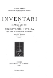 E-book, Inventari dei manoscritti delle biblioteche d'Italia : vol. XXVIII : Torino, L.S. Olschki