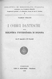 E-book, I codici danteschi della Biblioteca Universitaria di Bologna, Leo S. Olschki editore
