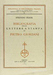 E-book, Bibliografia delle lettere a stampa di Pietro Giordani, Fermi, Stefano, Leo S. Olschki editore